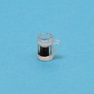 Resin Pendants, Imitation Drink, Draft Beer Cup, Black, 15x10x15mm, Hole: 3x5mm(RESI-WH0021-28B)