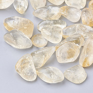Natural Citrine Beads, Tumbled Stone, Healing Stones for 7 Chakras Balancing, Crystal Therapy, Meditation, Reiki, No Hole/Undrilled, Nuggets, 15~30x10~20x7~17mm(G-Q989-024)