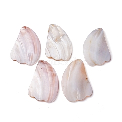 Natural Freshwater Shell Gua Sha Boards, for Scraping Massage and Gua Sha Facial Tools, Petaline, Seashell Color, 89x52x4.5mm, Hole: 3.2mm(SHEL-P015-02)