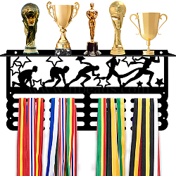 Iron Medal Holder & Tray, Medal Display Hanger Rack, Medal Holder Frame, with Screw, Sports, 100x380x10mm & 200x400mm, Hole: 3mm(AJEW-WH0394-011)