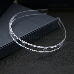 Transparent Plastic Hair Band Findings, with Teeth, Jewelry Hair Accessories, Clear, 12mm(PW-WG09707-02)