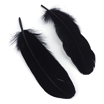 Goose Feather Costume Accessories, Dyed, Black, 160~215x36~47mm