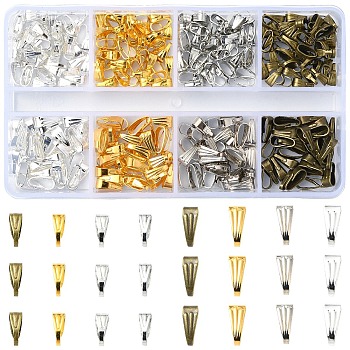 Iron Snap on Bails, Mixed Color, 7~8.5x3~3.5x3.5~4mm, Hole: 2.5~3x6.5~7.5mm, 320pcs/set