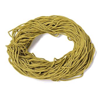 Polyester Cord, Twisted Cord, Gold, 5mm, about 97~100m/bundle