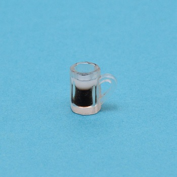 Resin Pendants, Imitation Drink, Draft Beer Cup, Black, 15x10x15mm, Hole: 3x5mm