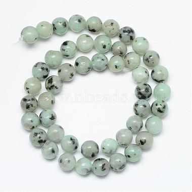 Chapelets de perles en jaspe sésame naturel / jaspe kiwi(G-R345-10mm-28)-2