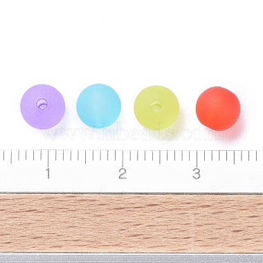 6mm Mixed Transparent Round Frosted Acrylic Ball Bead(X-FACR-R021-6mm-M)-7