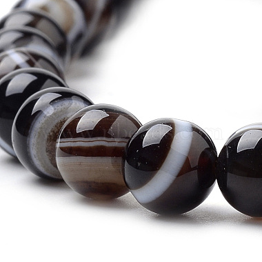 Natural Striped Agate/Banded Agate Beads Strands(G-S259-04A-10mm)-3