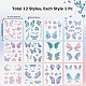 12 Sheets 12 Style Butterfly Theme Cool Sexy Body Art Removable Temporary Tattoos Paper Stickers(MRMJ-GF0001-37)-2