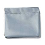 PU Leather Multipurpose Shrapnel Makeup Bags, Coin Pouches for Lipstick, Small Items, Change, Earphone Storage, Rectangle, Light Steel Blue, 110x115x5mm(X1-ABAG-L017-A01)