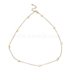 Ion Plating(IP) 304 Stainless Steel Heart Link Chain Necklace, Golden, 17.83 inch(45.3cm)(NJEW-K249-09G)