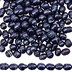 2 Strands Natural Cultured Freshwater Pearl Beads Strands, Rice, Dyed, Prussian Blue, 4~10x4~7.5x4~7.5mm, Hole: 0.5~0.9mm, about 47~52pcs/strand, 13.98~14.17 inch(35.5~36cm)(PEAR-ME0001-07)