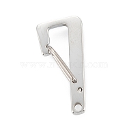 304 Stainless Steel Keychain Clasp Findings, Stainless Steel Color, Num.7, 24.5x11x5mm(STAS-C024-23P)