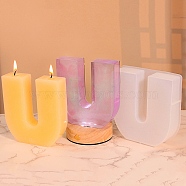 DIY Silicone Candle Molds, for Scented Candle Making, Letter U, 12.2x11.4x2.65cm(DIY-Q033-10E)