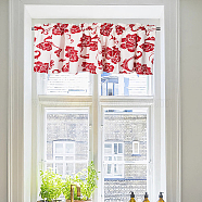 Polyester Curtain Purdah, for Home Wall Drapes Window Decoration, Rectangle, Flower, 460x1320mm(AJEW-WH0506-004)