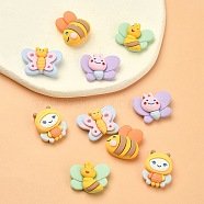 20Pcs 5 Styles Opaque Resin Insect Cabochons, Bees & Butterfly, Mixed Color, 22x18mm, 4pcs/style(RESI-YW0001-51)