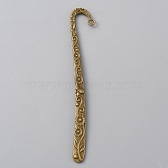 Alloy Hair Sticks, with Loop, Hair Accessories for Women, Antique Bronze, 125x19x2mm, Hole: 3.2mm(MRMJ-WH0077-103H)