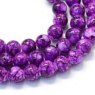 Baking Painted Glass Round Bead Strands, Dark Orchid, 8.5~9mm, Hole: 1.5mm, about 100~105pcs/strand, 31.8 inch(DGLA-Q019-8mm-69)