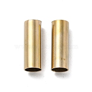 Brass Tube Beads, Lead Free & Cadmium Free, Column, Light Gold, 10x3.5mm, Hole: 3mm(KK-Z045-04A-KCG)
