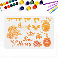 PET Hollow Out Drawing Painting Stencils, for DIY Scrapbook, Photo Album, Hive Pattern, 400x600mm(DIY-WH0427-0002)