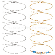 20Pcs 2 Colors 304 Stainless Steel Cable Chain Link Bracelet Making, with Lobster Claw Clasps and Extension Chain, Golden & Stainless Steel Color, 7-1/8 inch(18cm), 10pcs/color(STAS-UN0047-15)