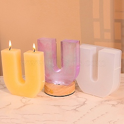 DIY Silicone Candle Molds, for Scented Candle Making, Letter U, 12.2x11.4x2.65cm(DIY-Q033-10E)