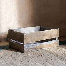 Wood Nesting Storage Crates, Rustic Crates for Storage Display Decoration , BurlyWood, 250x400x160mm(HULI-PW0002-087A)