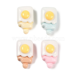 Macaron Color Egg Theme Opaque Resin Decoden Cabochons, Imitation Food, Mixed Color, Ice Cream, 15.5x9.5x8mm(CRES-M036-10B)