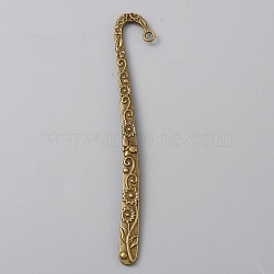 Alloy Hair Sticks, with Loop, Hair Accessories for Women, Antique Bronze, 125x19x2mm, Hole: 3.2mm(MRMJ-WH0077-103H)