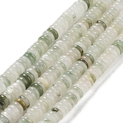 Natural Jade Beads Strands, Rondelle, 6~6.5x2~2.5mm, Hole: 1.2mm, about 156~158pcs/strand, 15.12~15.20 inch(38.4~38.6cm)(G-G084-A07-01)