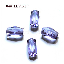 Imitation Austrian Crystal Beads, Grade AAA, Faceted, Column, Lilac, 8x5.5mm, Hole: 0.7~0.9mm(SWAR-F055-8x4mm-04)