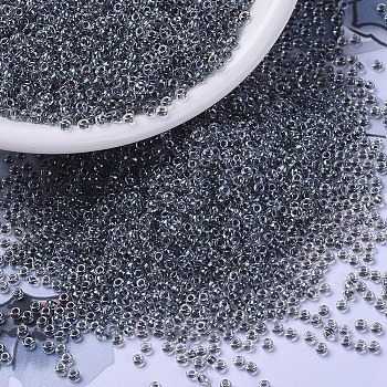 MIYUKI Round Rocailles Beads, Japanese Seed Beads, (RR3204) Magic Smoke Patina Lined Crystal, 11/0, 2x1.3mm, Hole: 0.8mm, about 1111pcs/10g
