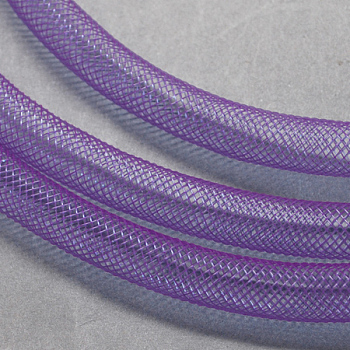 Plastic Net Thread Cord, Medium Orchid, 10mm, 30Yards
