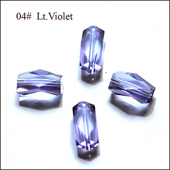Imitation Austrian Crystal Beads, Grade AAA, Faceted, Column, Lilac, 8x5.5mm, Hole: 0.7~0.9mm