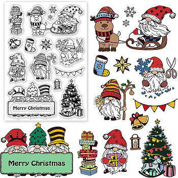 PVC Plastic Stamps, for DIY Scrapbooking, Photo Album Decorative, Cards Making, Stamp Sheets, Santa Claus, 16x11x0.3cm