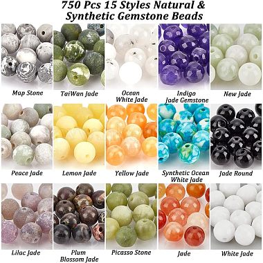 750Pcs 15 Styles Natural & Synthetic Gemstone Beads(G-NB0003-89)-5