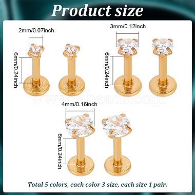 30Pcs 15 Style Cubic Zirconia Lip Rings(EJEW-AN0003-65)-7