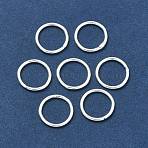 Brass Soldered Closed Jump Rings, Round, Cadmium Free & Lead Free, Silver Color Plated, 18 Gauge, 10x1mm, Inner Diameter: 8mm, Hole: 8mm(X-KK-M165-10mm-02S-RS)