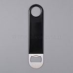 2CR12 Stainless Steel Bottle Opener, Oval, Black, 180x40x3mm(AJEW-WH20077-045A)