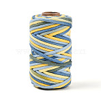 Segment Dyed Polycotton Macrame Cord, Decorative String Threads, for DIY Crafts, Gift Wrapping and Jewelry Making, Champagne Yellow, 3~4x2~3mm, about 21.87 Yards(20m)/Roll(OCOR-T017-03C)