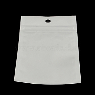 Pearl Film Plastic Zip Lock Bags, Resealable Packaging Bags, with Hang Hole, Top Seal, Self Seal Bag, Rectangle, White, 24x16cm, inner measure: 20x14.5cm(OPP-R003-16x24)