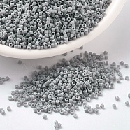 MIYUKI Delica Beads, Cylinder, Japanese Seed Beads, 11/0, (DB1139) Opaque Ghost Gray, 1.3x1.6mm, Hole: 0.8mm, about 10000pcs/bag, 50g/bag(SEED-X0054-DB1139)