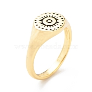 Brass Signet Ring for Women, Golden, Sun Pattern, 2.3~9.2mm, US Size 6(16.5mm)(RJEW-E058-01G-05)