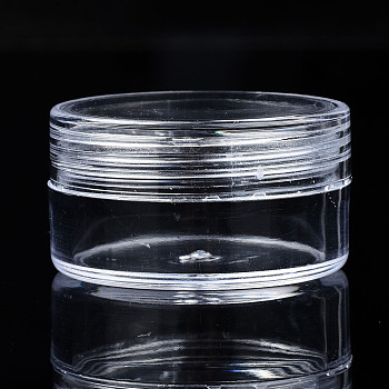 Column Polystyrene Bead Storage Container, for Jewelry Beads Small Accessories, Clear, 4x2.2cm, Inner Diameter: 3.3cm