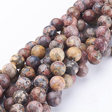 10mm Colorful Round Leopardskin Beads