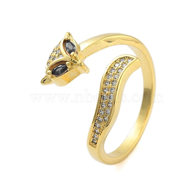 Colorful Fox Brass+Cubic Zirconia Finger Rings