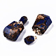 Assembled Synthetic Bronzite and Lapis Lazuli Openable Perfume Bottle Pendants(X-G-S366-059A)-3