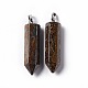 Natural Bronzite Double Terminated Pointed Pendants(G-G926-01P-14)-2