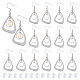 DIY Blank Dome & Teardrop 304 Stainless Steel Dangle Earring Making Kit(EJEW-UN00003)-1