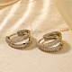 Brass Hoop Earrings(FI3307)-4